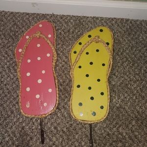 Sandal wall hangers.